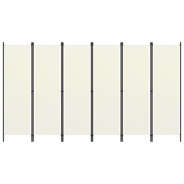 Vidaxl 6-panel Room Divider Cream White 300x180 Cm Vidaxl 6-panel Room Divider Cream White 300x180 Cm