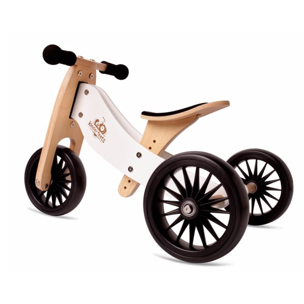 Kinderfeets 2-in-1 Tiny Tot Plus Tricycle & Balance Bike - White Kinderfeets 2-in-1 Tiny Tot Plus Tricycle & Balance Bike - White