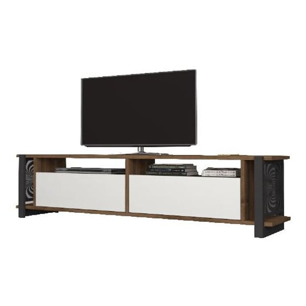 MERUSO TV Unit White/Oak 35x160x38