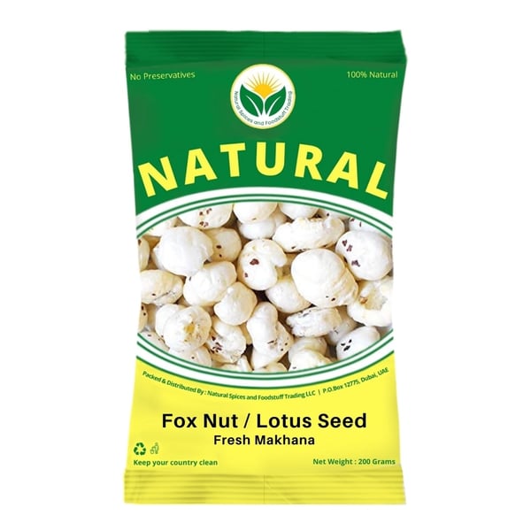 Natural Fresh Fox Nut (phool Makhana/lotus Seed) 400g Natural Fresh Fox Nut (phool Makhana/lotus Seed) 400g