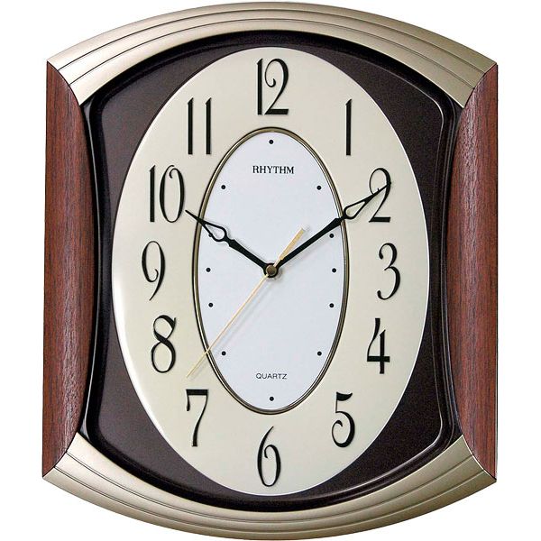 Buy Rhythm Wall Clock CMG856NR06,3D Numerals,Silent Silky Online in UAE