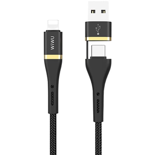 Wiwu Elite USB to Lightning Data Cable 1.2m Black Wiwu Elite USB to Lightning Data Cable 1.2m Black
