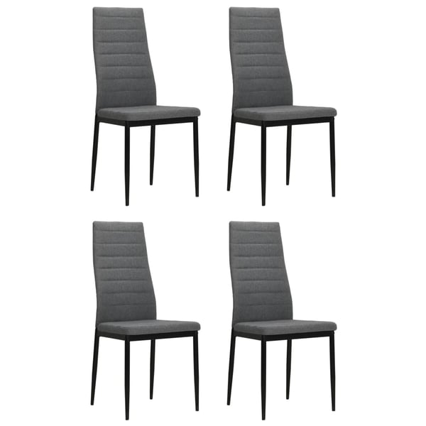 vidaXL Dining Chairs 4 pcs Light Grey Fabric vidaXL Dining Chairs 4 pcs Light Grey Fabric
