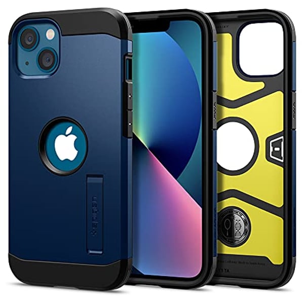 Spigen Tough Armor Designed For Iphone 13 Case Cover With Extreme Impact Foam - Navy Blue