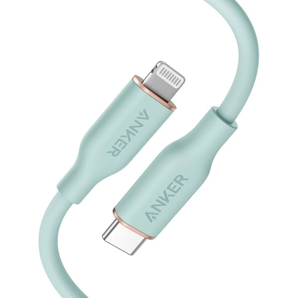 Anker Powerline Iii Flow Usb-c To Lightning Cable (3ft/0.9m) Mint Green (a8662h61) Anker Powerline Iii Flow Usb-c To Lightning Cable (3ft/0.9m) Mint Green (a8662h61)