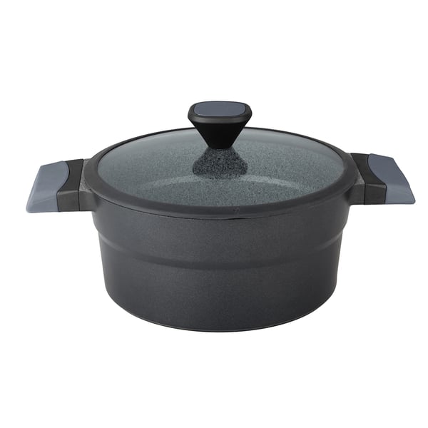 Royalford Die Cast Aluminium Casserole With Lid Black/red 24centimeter Royalford Die Cast Aluminium Casserole With Lid Black/red 24centimeter