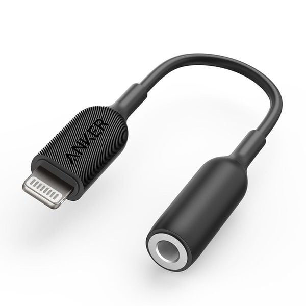 Buy Anker Lightning Audio Jack Adapter 3.5mm Black Online in UAE