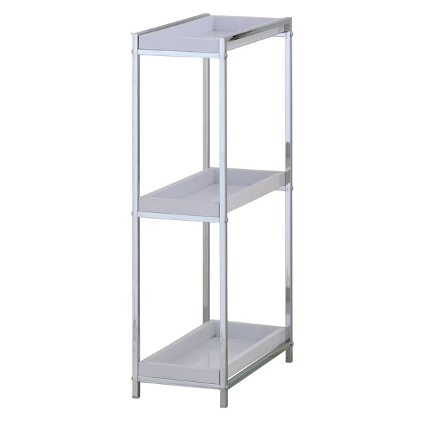 Zenments, 3 Tier Pp Tray Shelf, Chrome 23wx38.5dx71h Cm, Htc-zen-258 Zenments, 3 Tier Pp Tray Shelf, Chrome 23wx38.5dx71h Cm, Htc-zen-258