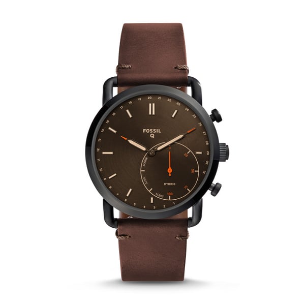 Fossil FTW1149 Hybrid Smartwatch - Q Commuter Dark Brown Leather