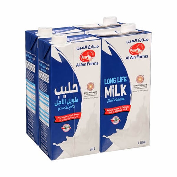Al Ain Long Life Milk Full Cream 1ltr (1x4)