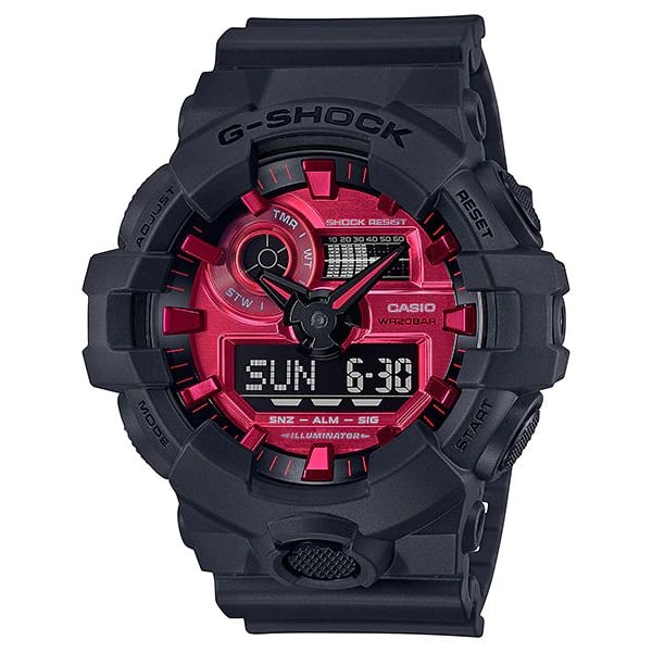 Casio GA-700AR-1A G-Shock Black Resin Analog/Digital Watch Men