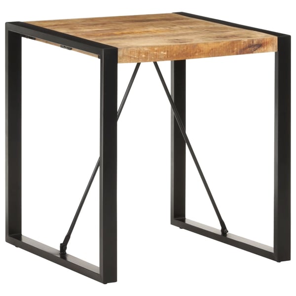 vidaXL Dining Table 70x70x75 cm Solid Rough Mango Wood