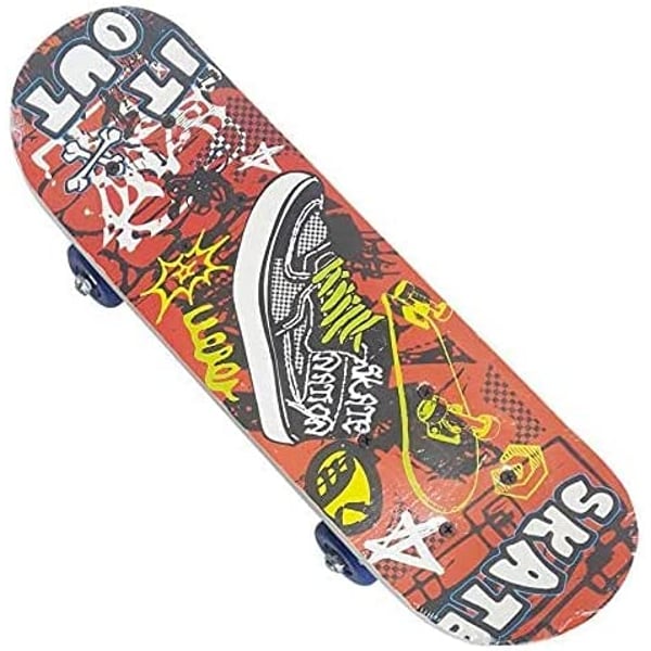ULTIMAX Skate Board Assorted Color Pattern Skate Boards for Girls Boys Beginner Skateboard for Kids (Age 3 to 6) - Size: 13*8*43
