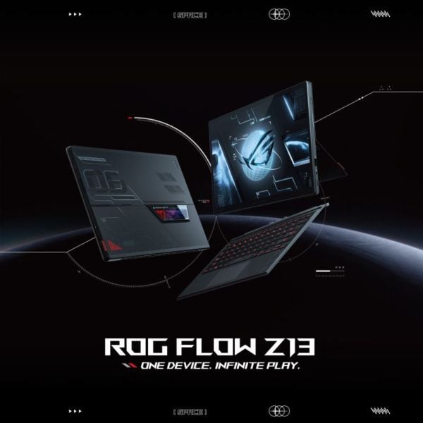 Asus ROG Flow Z13 GZ301ZA-LD109W Gaming Laptop - Core i5 4.5GHz 16GB 512GB Win11 13.4inch WUXGA Black English/Arabic Keyboard