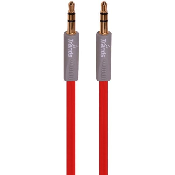 Trands 3.5mm Aux Audio Cable 1m Red Trands 3.5mm Aux Audio Cable 1m Red