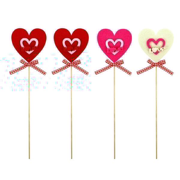 Valentine Heart Picks 28cm 4pcs/pack