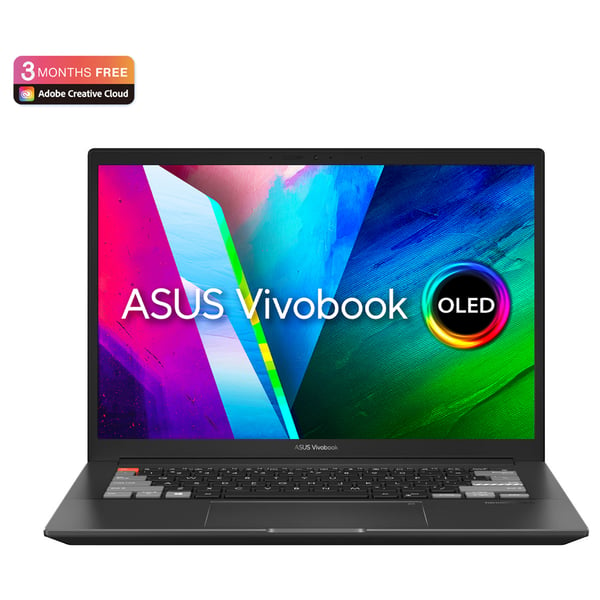 ASUS Vivobook Pro 14X OLED M7400QE-OLEDBR9T Creator Laptop - Ryzen 9 16GB 1TB 4GB Win10Home 14inch 2.8K OLED Black English/Arabic Keyboard