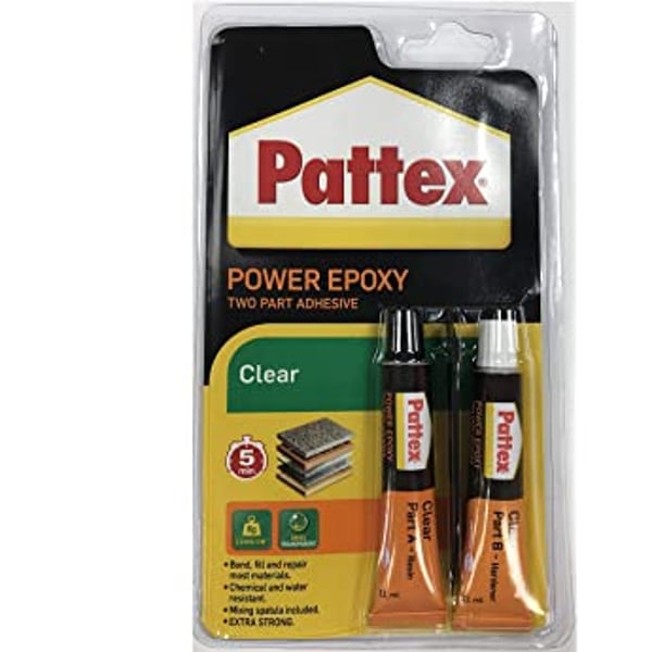 Pattex Power Epoxy Resin Hardener 22ML Clear 5 minute Pattex Power Epoxy Resin Hardener 22ML Clear 5 minute