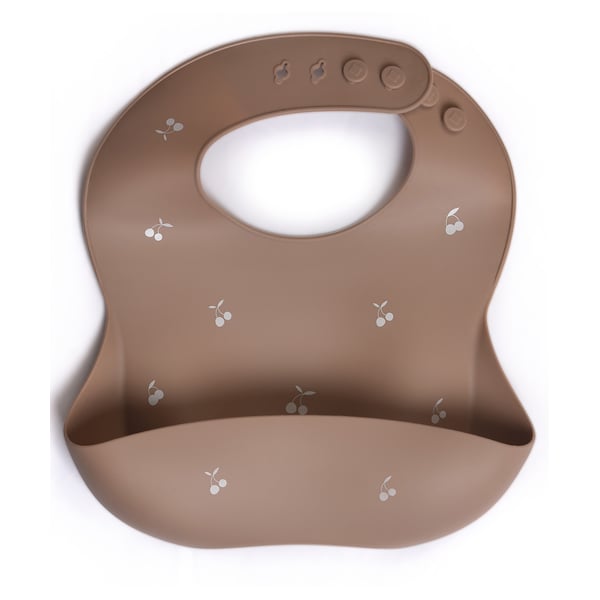 Milk It Baby Printed Bib Cherry Muave, MI-SBCM006 100% Food Grade Silicone Bib Milk It Baby Printed Bib Cherry Muave, MI-SBCM006 100% Food Grade Silicone Bib