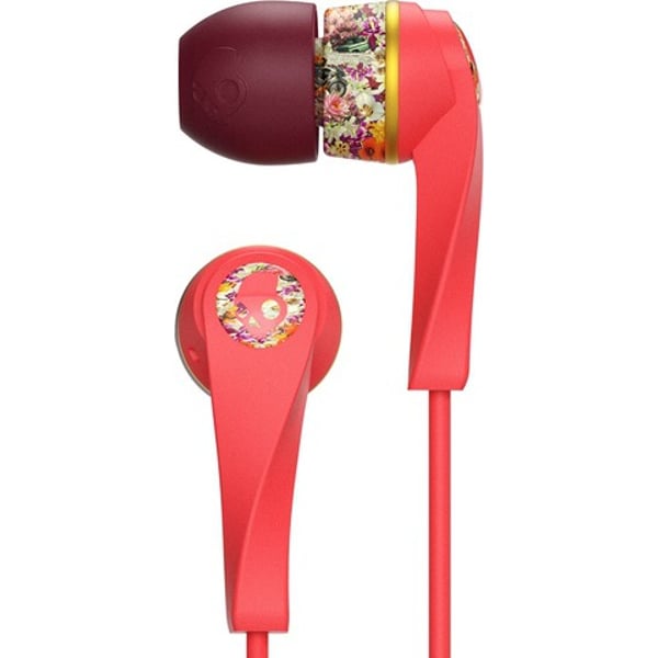 Skullcandy S2IKHY419 In-Ear Headphone Wink'd 2.0 Coral/Floral/Burgundy W/ Mic For Women