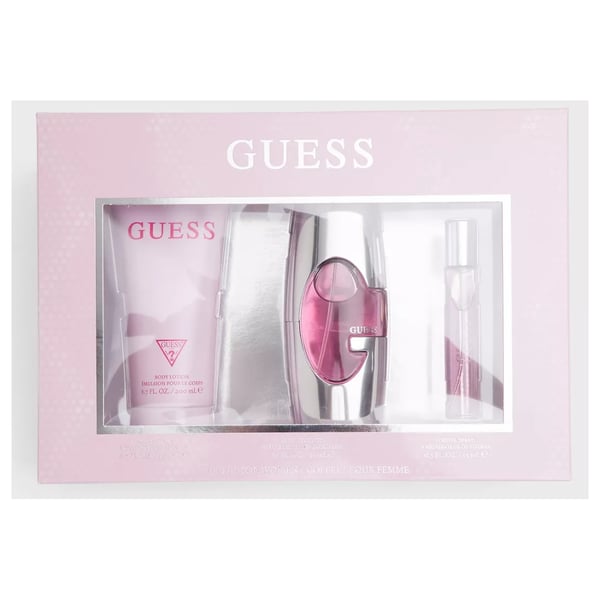 Guess PINK 3pcs 75ml EDT + Body Lotion 200ml + 15ml Mini Women Giftset Guess PINK 3pcs 75ml EDT + Body Lotion 200ml + 15ml Mini Women Giftset