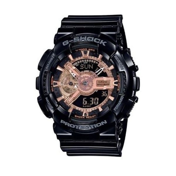 Casio g cheap shock black gold