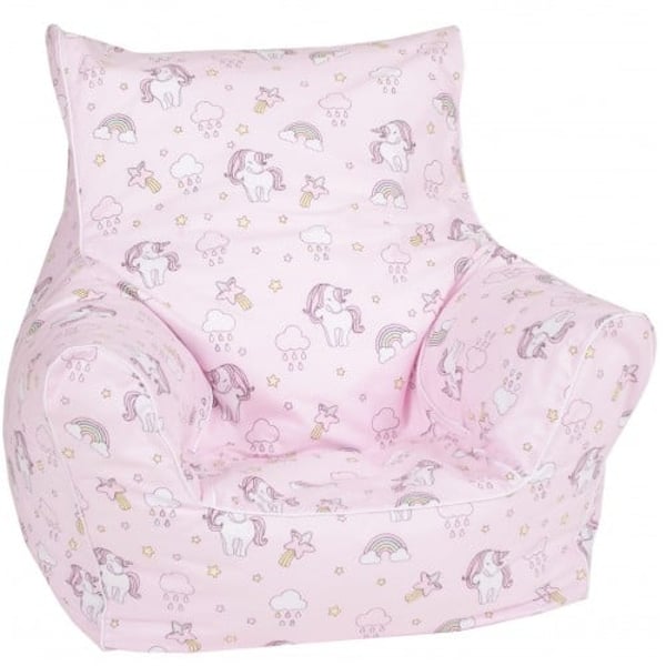 Delsit Bean Chair Pink - Unicorns