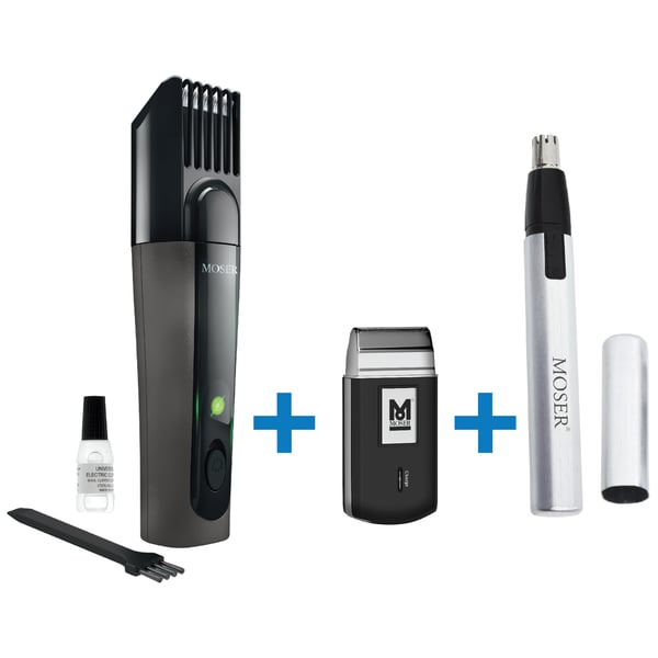 Moser 1030-0410 Beard Trimmer+3615-1327 Shaver+5640-316 Nose Trimmer Summer Surprises Sale 20% to 50% OFF* price in Oman | Ramadan Mega Sale on 1030-0410 Beard Trimmer+3615-1327 Shaver+5640-316 Nose Trimmer in Oman