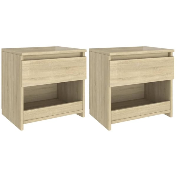 Vidaxl Bedside Cabinets 2 Pcs Sonoma Oak 40x30x39 Cm Chipboard Vidaxl Bedside Cabinets 2 Pcs Sonoma Oak 40x30x39 Cm Chipboard