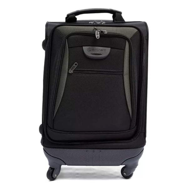 Eminent Semi Hard Trolley Luggage Bag Black 20inch - H097B20BLK