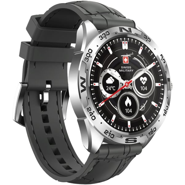 Swiss Military SM-WCH-DOM1-S-GRY Dom Smart Watch With Silicon Strap Grey