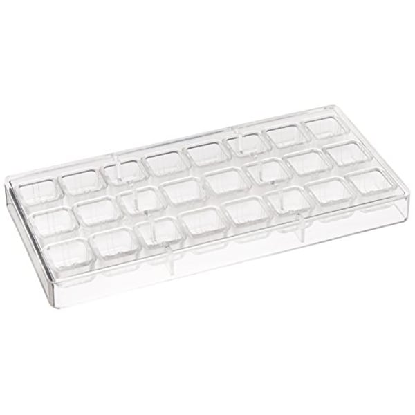Fat Daddio's Chocolate Polycarbonate Square Gift Box Candy & Chocolate Mold, 11