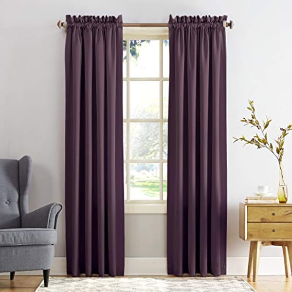 Sun Zero Barrow Energy Efficient Rod Pocket Curtain Panel, 54 Sun Zero Barrow Energy Efficient Rod Pocket Curtain Panel, 54