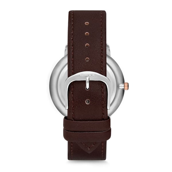 Omax Classic Series Brown Leather Analog Watch For Men HX01C65I Omax Classic Series Brown Leather Analog Watch For Men HX01C65I