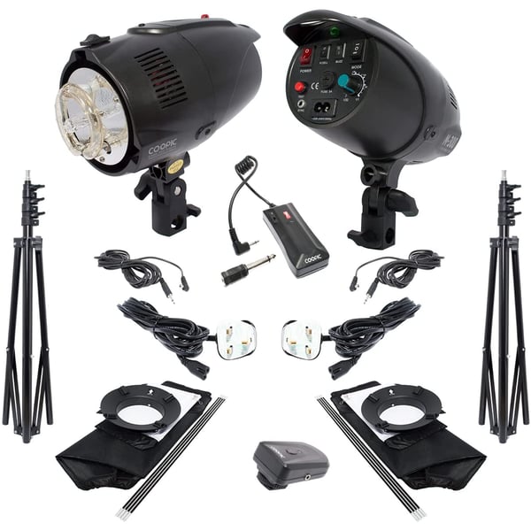 Coopic M-300 Magic Series Digital Photo Studio Flash Strobe Light With Exposure Index 56gn & Sync Cord For Professional Photography Light Complete Set