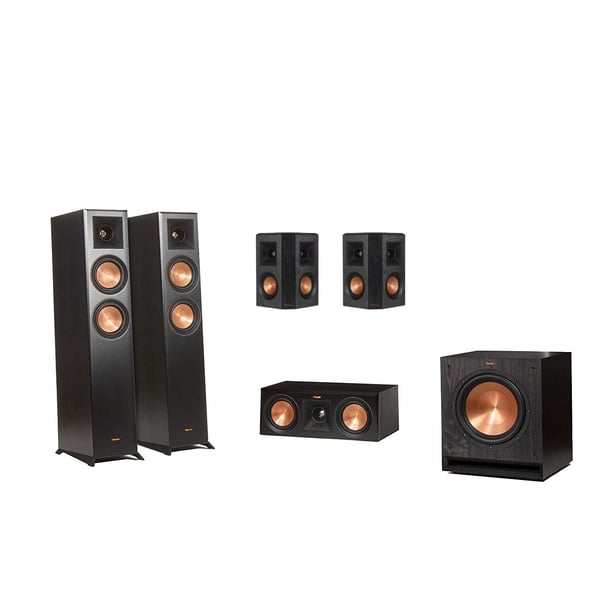 Klipsch 5.1 System With 2 Rp-4000f Floorstanding Speakers, 1 Klipsch Rp-500c Center Speaker, 2 Klipsch Rp-402s Surround Speakers, 1 Klipsch R-120 Subwoofer