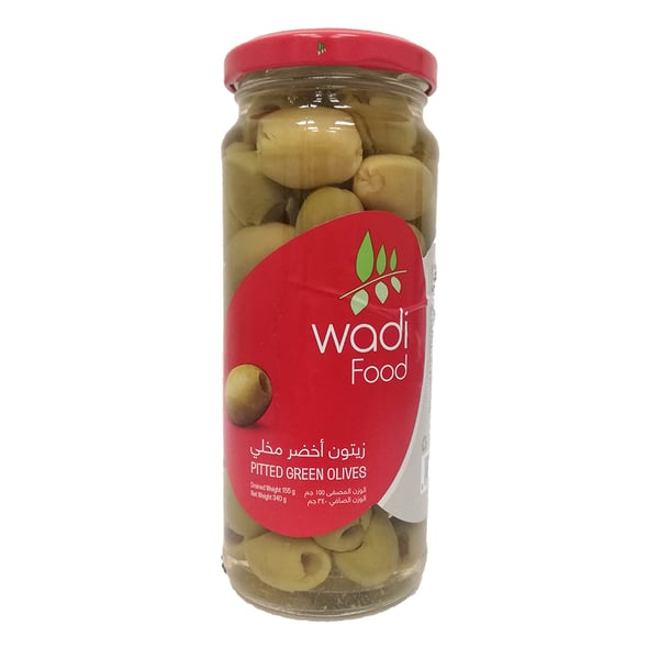 Buy Wadi Food Pitted Olives Green 155g Online in UAE Sharaf DG