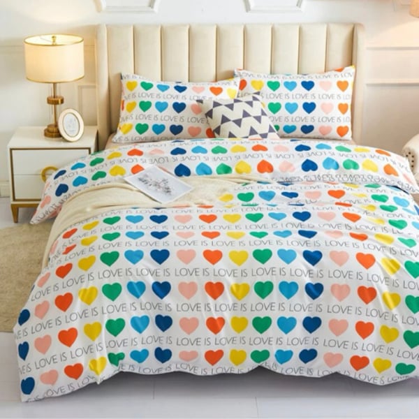 Buy LUNA HOME Single Size Bedding Set 4 Pieces Without Filler, Colorful
