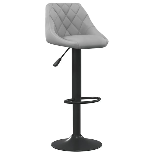 Buy Vidaxl Bar Stool Light Grey Velvet Online in UAE | Sharaf DG