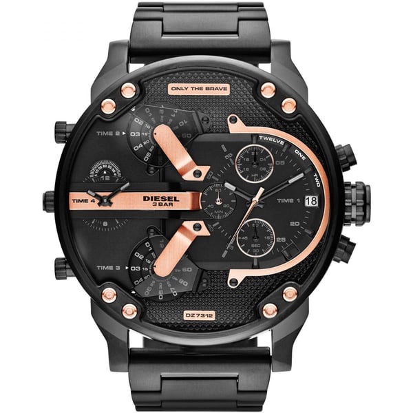 Diesel DZ7312 Daddies Chronograph Four Time Zone Dial Mens Watch