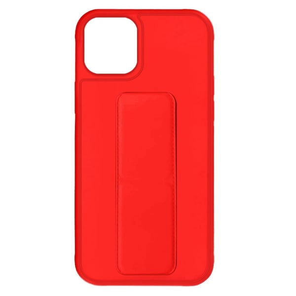 Margoun case for iPhone 14 Max with Hand Grip Foldable Magnetic Kickstand Wrist Strap Finger Grip Cover 6.7 inch Red