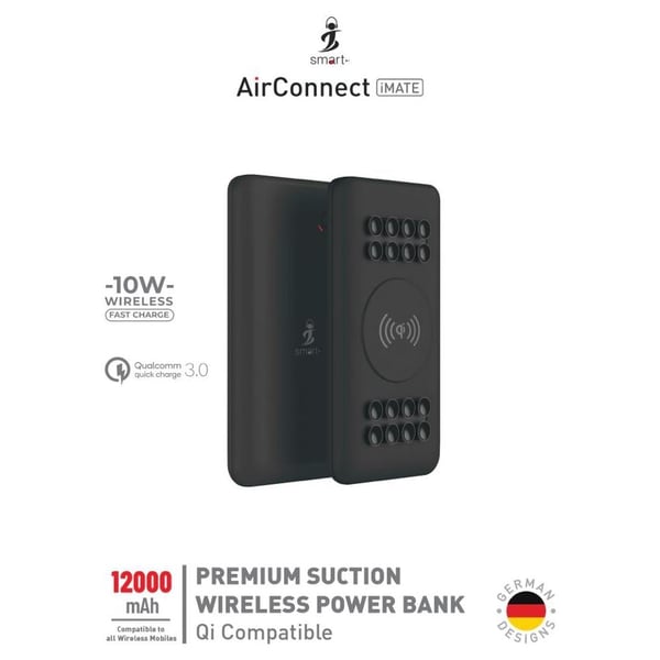 Smart AirConnect Power Bank 12000mAh Black