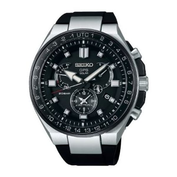 Seiko Astron Black Silicone Analog Watch For Men SSE169J1