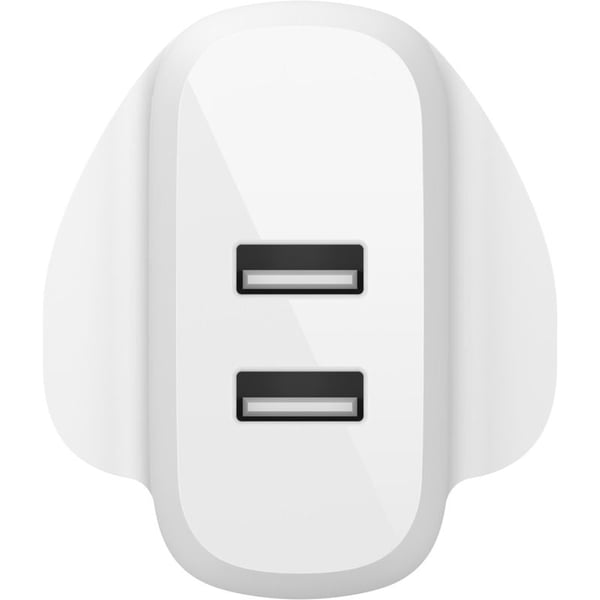 Belkin Boost↑Charge™ Dual Usb-A Wall Charger 24W + Usb-A To Usb-C® 1M Cable, White