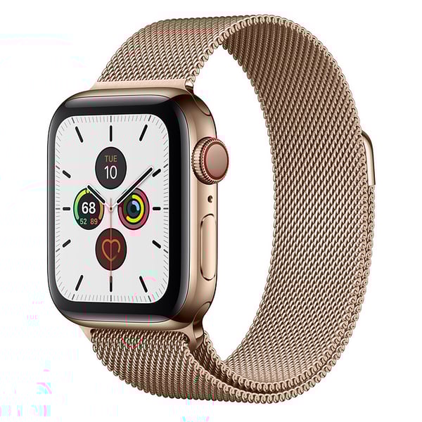Buy Apple Watch Series 5 Gps Cellular 44mm Gold Stainless Steel Case With Gold Milanese Loop In Dubai Sharjah Abu Dhabi Uae Price Specifications Features Sharaf Dg