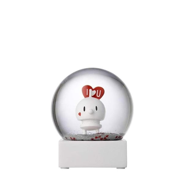 Hoptimist White. Love Glitter Globe