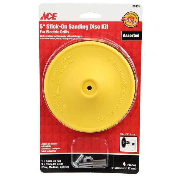 Buy Ace Stick On Sanding Disc Kit for Electric Drills (Pack of 4 12.7
