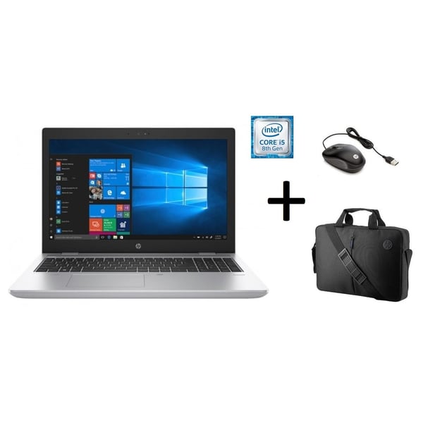 HP ProBook 650 G4 Touch Laptop - Core i5 1.6GHz 8GB 512GB Shared Win10 15.6inch FHD Natural Silver English/Arabic Keyboard bundle with mouse & bag HP ProBook 650 G4 Touch Laptop - Core i5 1.6GHz 8GB 512GB Shared Win10 15.6inch FHD Natural Silver English/Arabic Keyboard bundle with mouse & bag