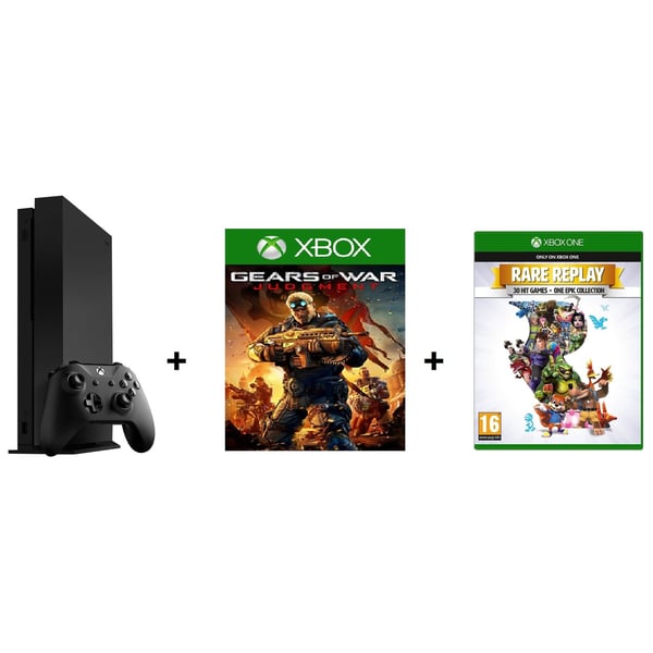 Microsoft Xbox One - Game console - 1 TB HDD - black - Gears of War: Ultimate  Edition, Rare Replay 