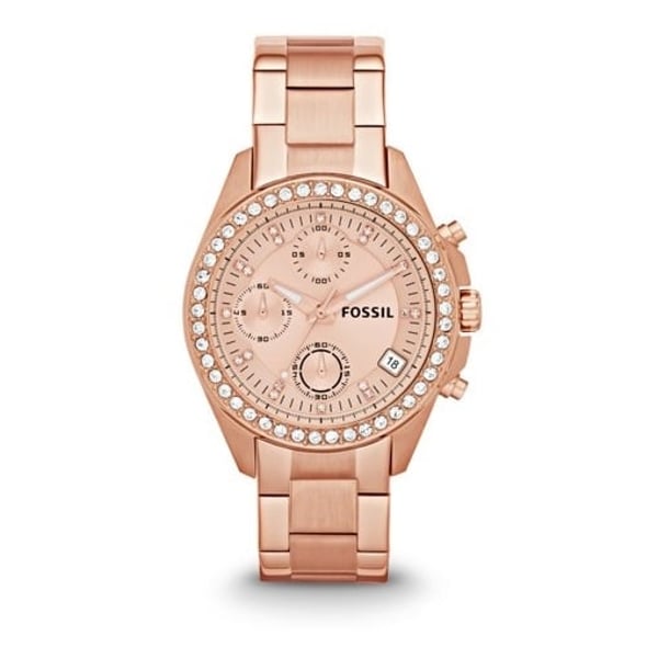 Fossil ES3352 Decker Chronograph Rose-Tone Stainless Steel Ladies Watch